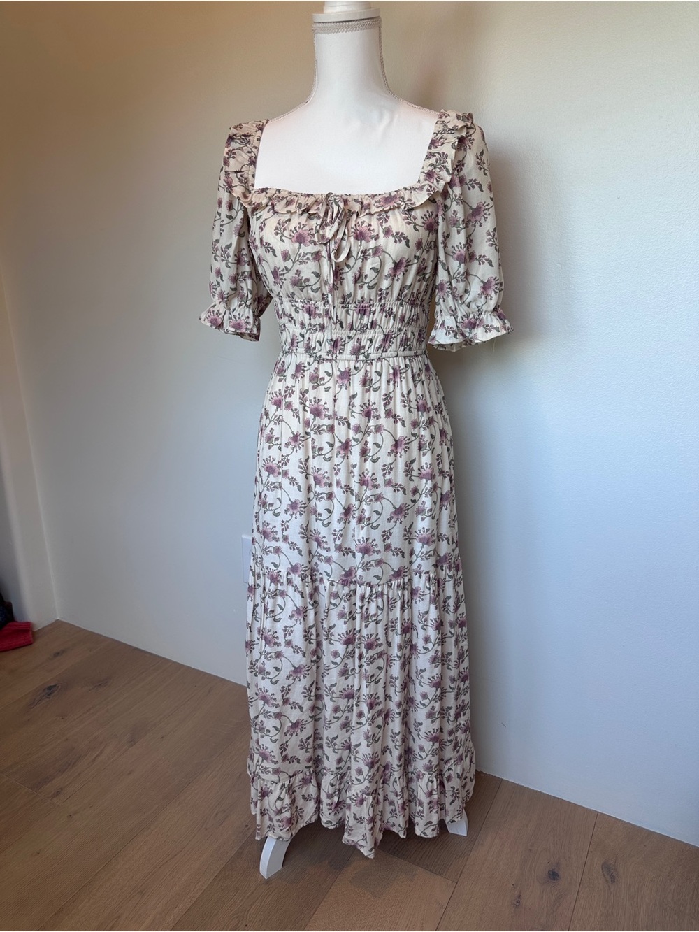 MXXI Los Angeles Floral Cottagecore Maxi Dress – Size Small NWT